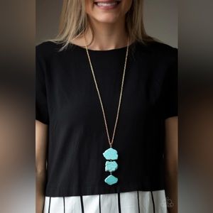 ROAM again turquoise necklace and earrings -paparazzi 32b